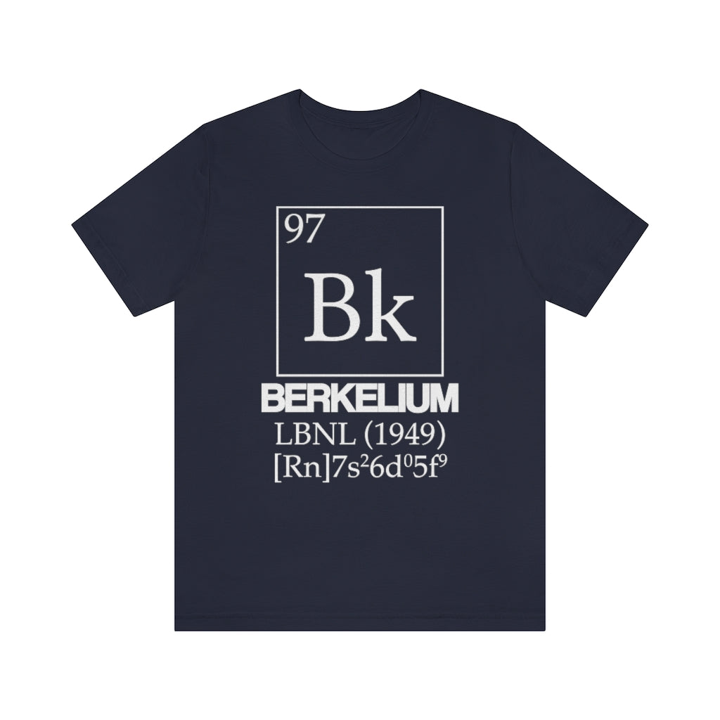  shirt chemistry element electron configuration periodic table berkelium seaborg