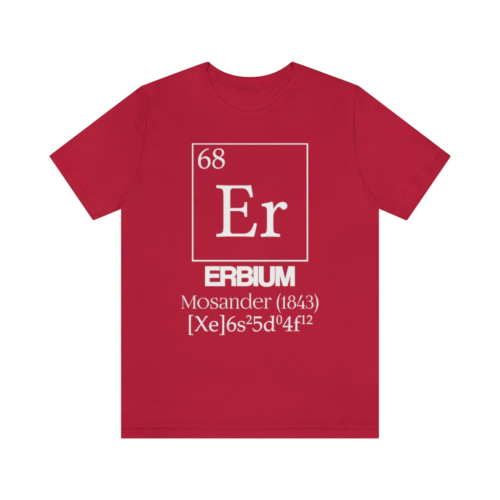 shirt chemistry element electron configuration periodic table science college university school erbium rare earth