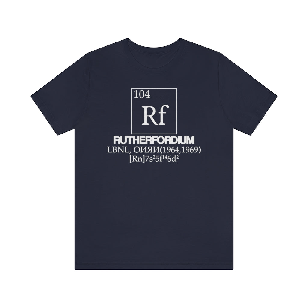 Rutherfordium Element-104 T-Shirt, by Aardvark Dreams [Elementwear]