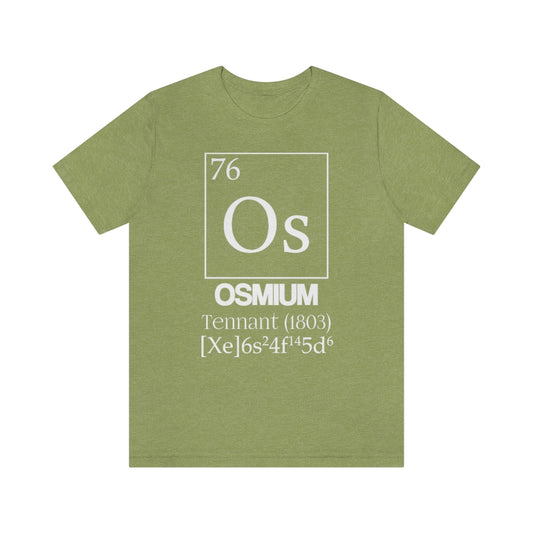 shirt chemistry element electron configuration periodic table science college university school osmium tennant