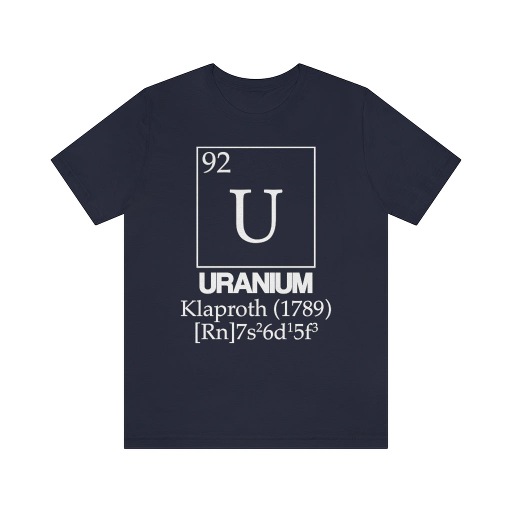 Uranium Element-92 T-Shirt, by Aardvark Dreams [Elementwear]