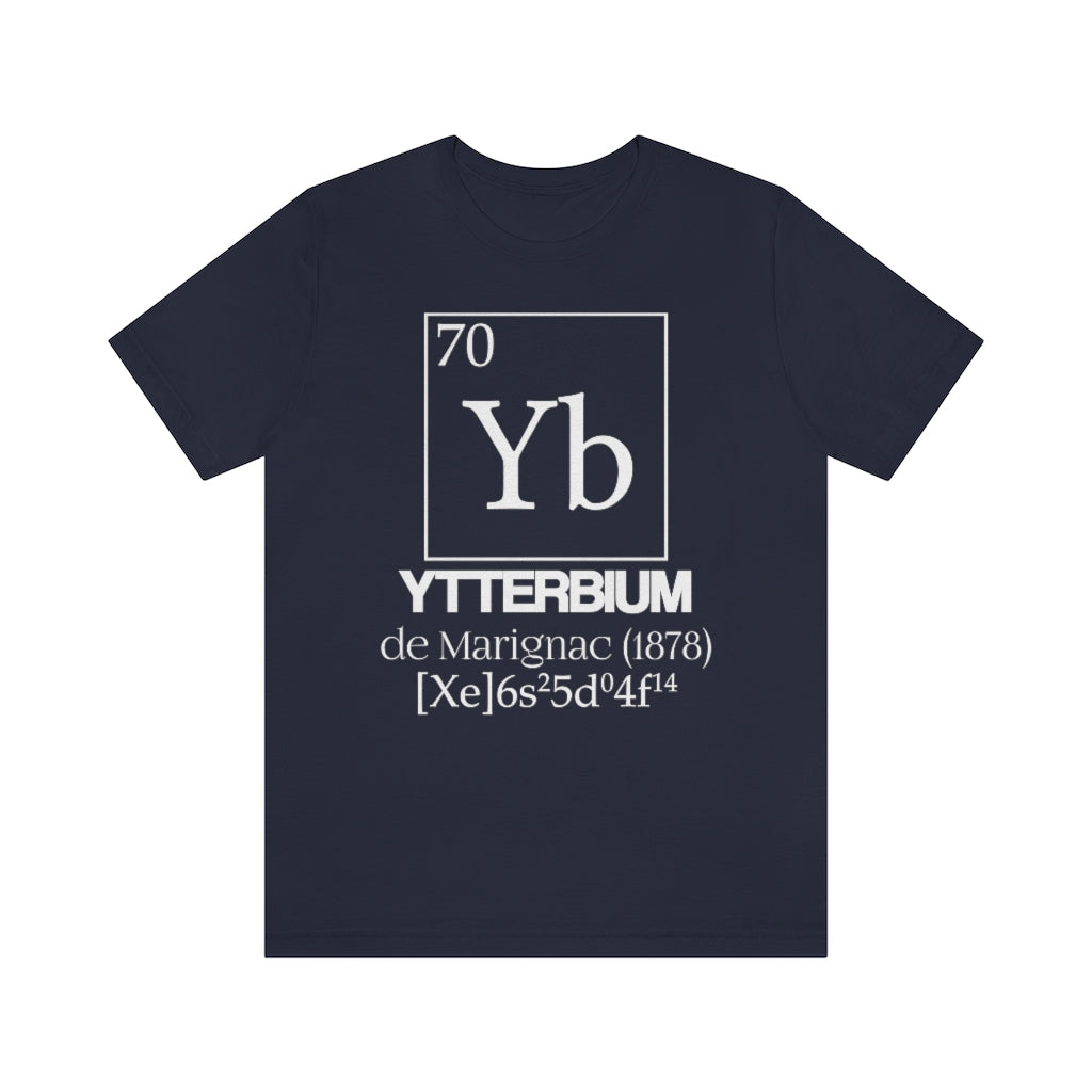 shirt chemistry element electron configuration periodic table science college university school ytterbium marignac rare earth