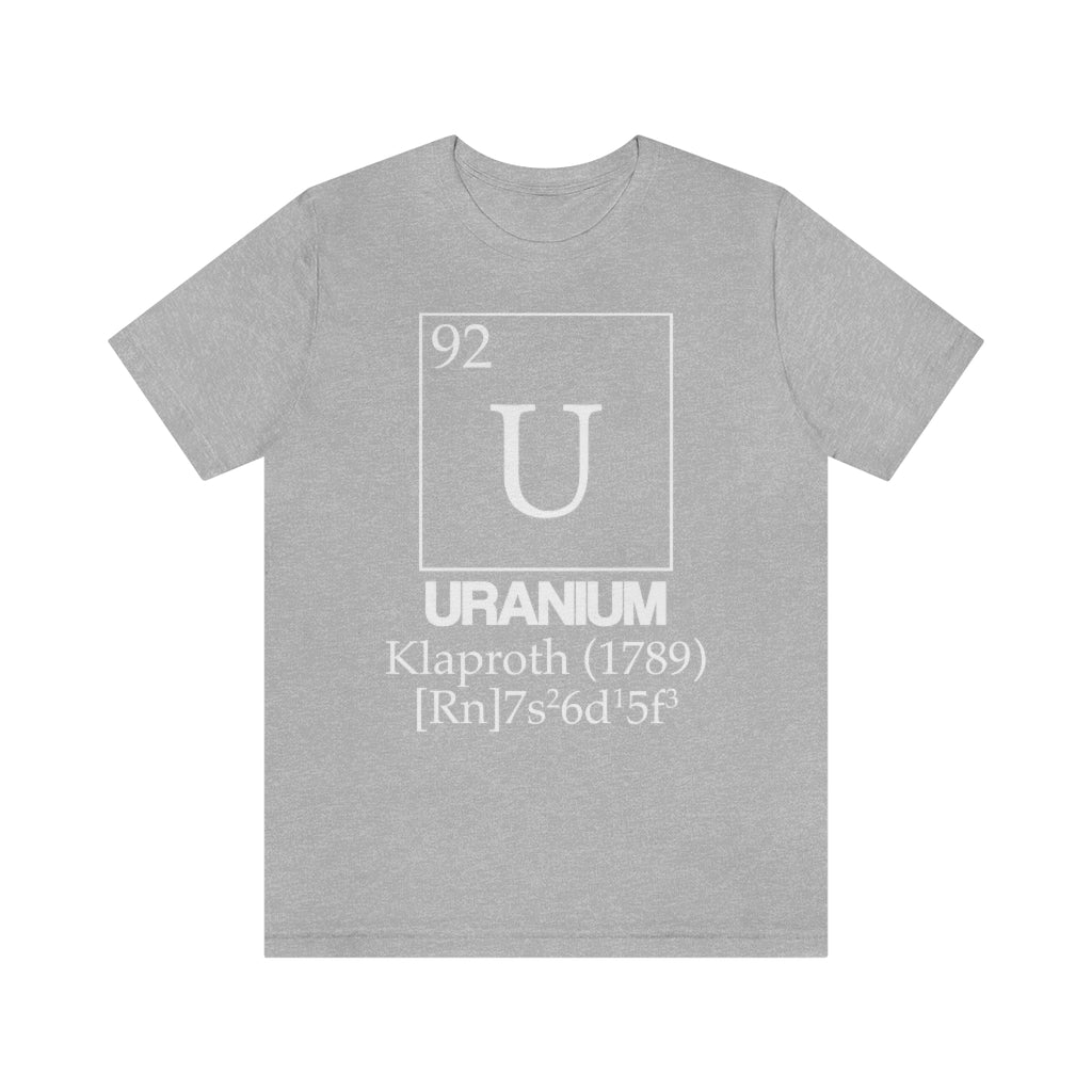 Uranium Element-92 T-Shirt, by Aardvark Dreams [Elementwear]