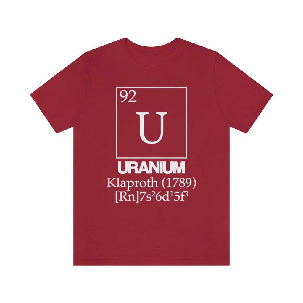 Uranium Element-92 T-Shirt, by Aardvark Dreams [Elementwear]