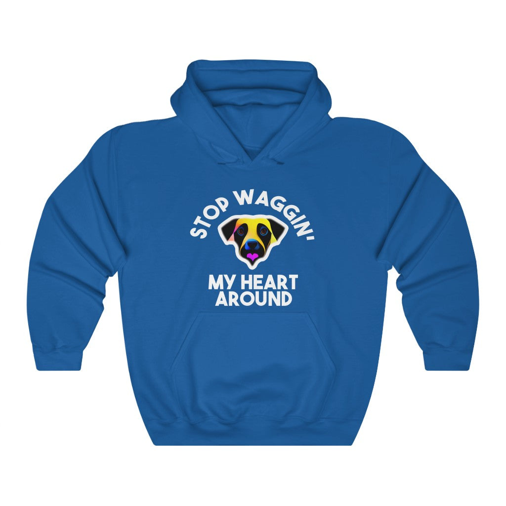 Stop Waggin' My Heart Around Hoodie, by Aardvark Dreams