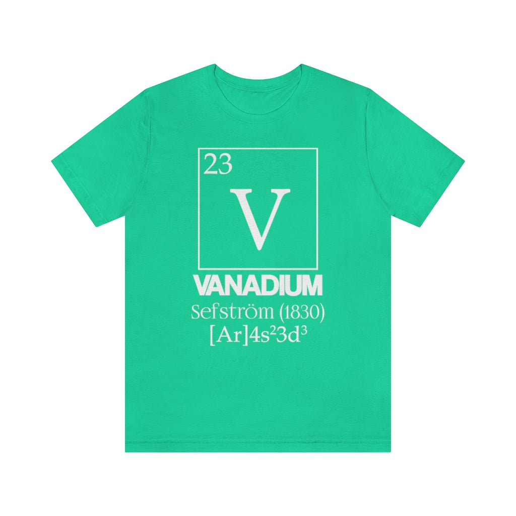 shirt chemistry element electron configuration periodic table science college university school vanadium sefstrom vanadis