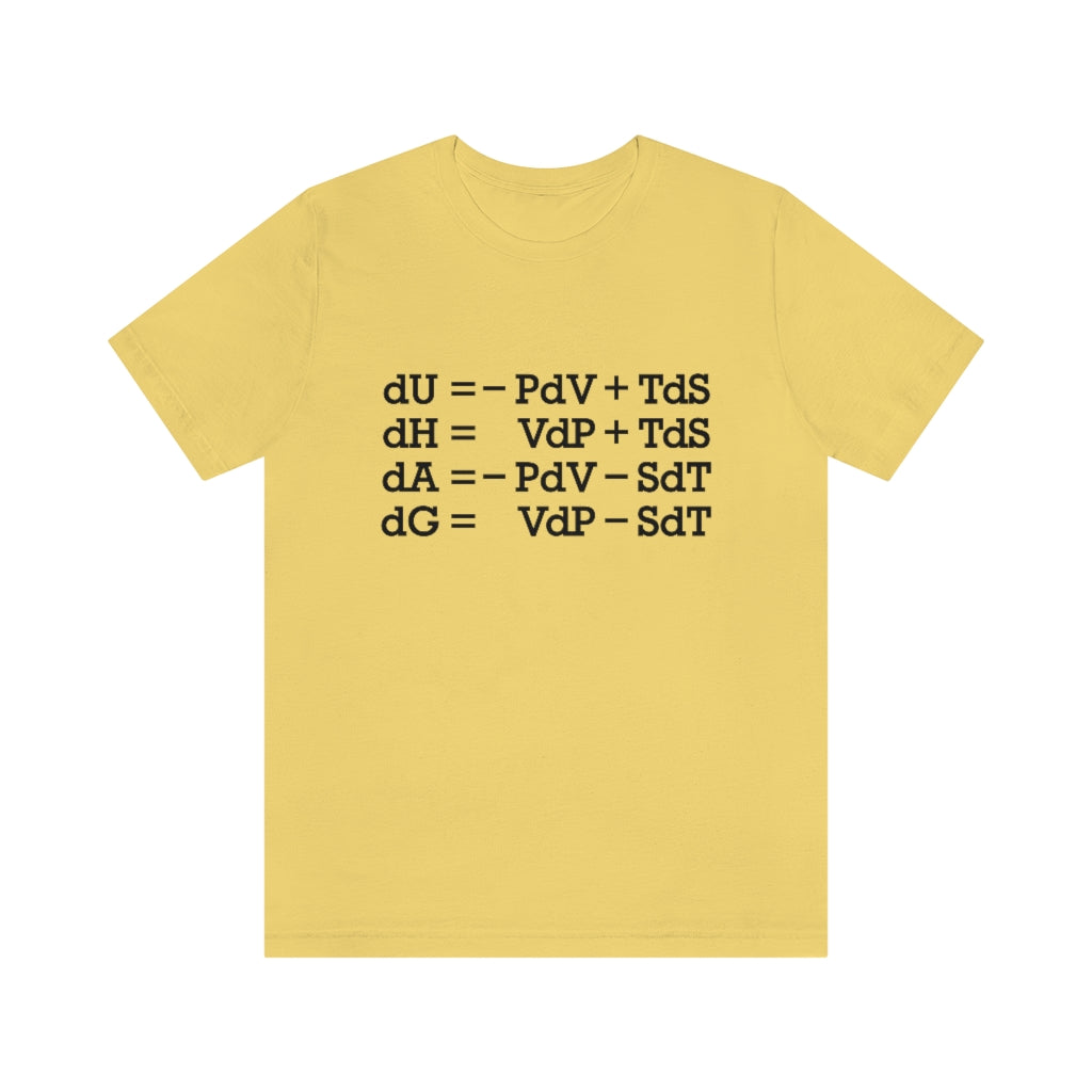 Thermodynamic Functions T-Shirt, by Aardvark Dreams