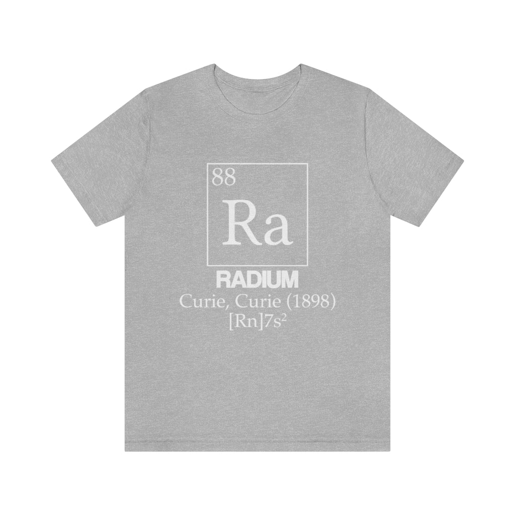 shirt chemistry element electron configuration periodic table science college university school radium curie