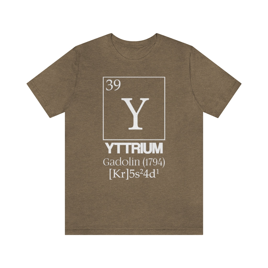 Yttrium Element-39 T-Shirt, by Aardvark Dreams [Elementwear]