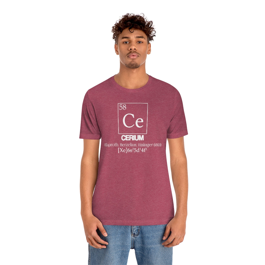 Cerium Element-58 T-Shirt, by Aardvark Dreams [Elementwear]