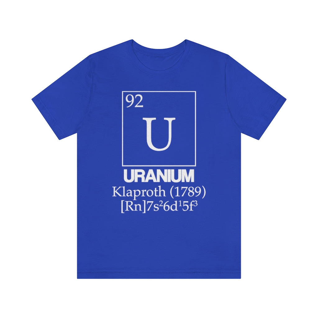 Uranium Element-92 T-Shirt, by Aardvark Dreams [Elementwear]