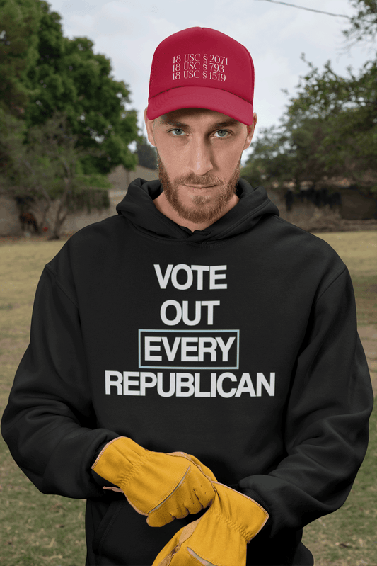 Vote Out Every Republican Hoodie, by Aardvark Dreams