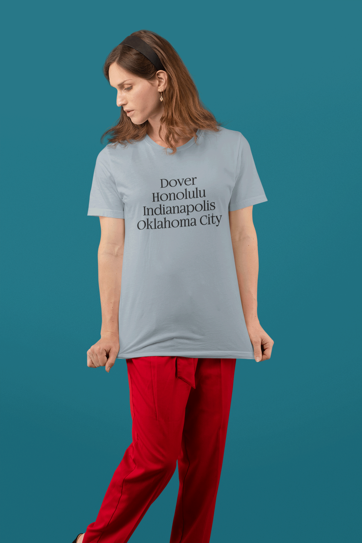 States and Capitals with Matching Letters T-Shirt, by Aardvark Dreams